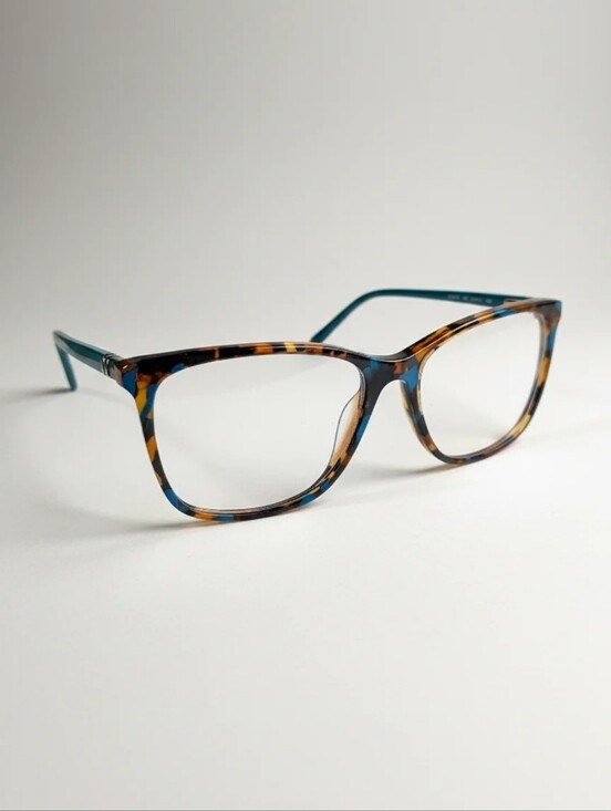 MARCHON NYC Accessories - MARCHON NYC Tortoiseshell Square Frame Glasses with Teal M-5015 340 53▫15 140